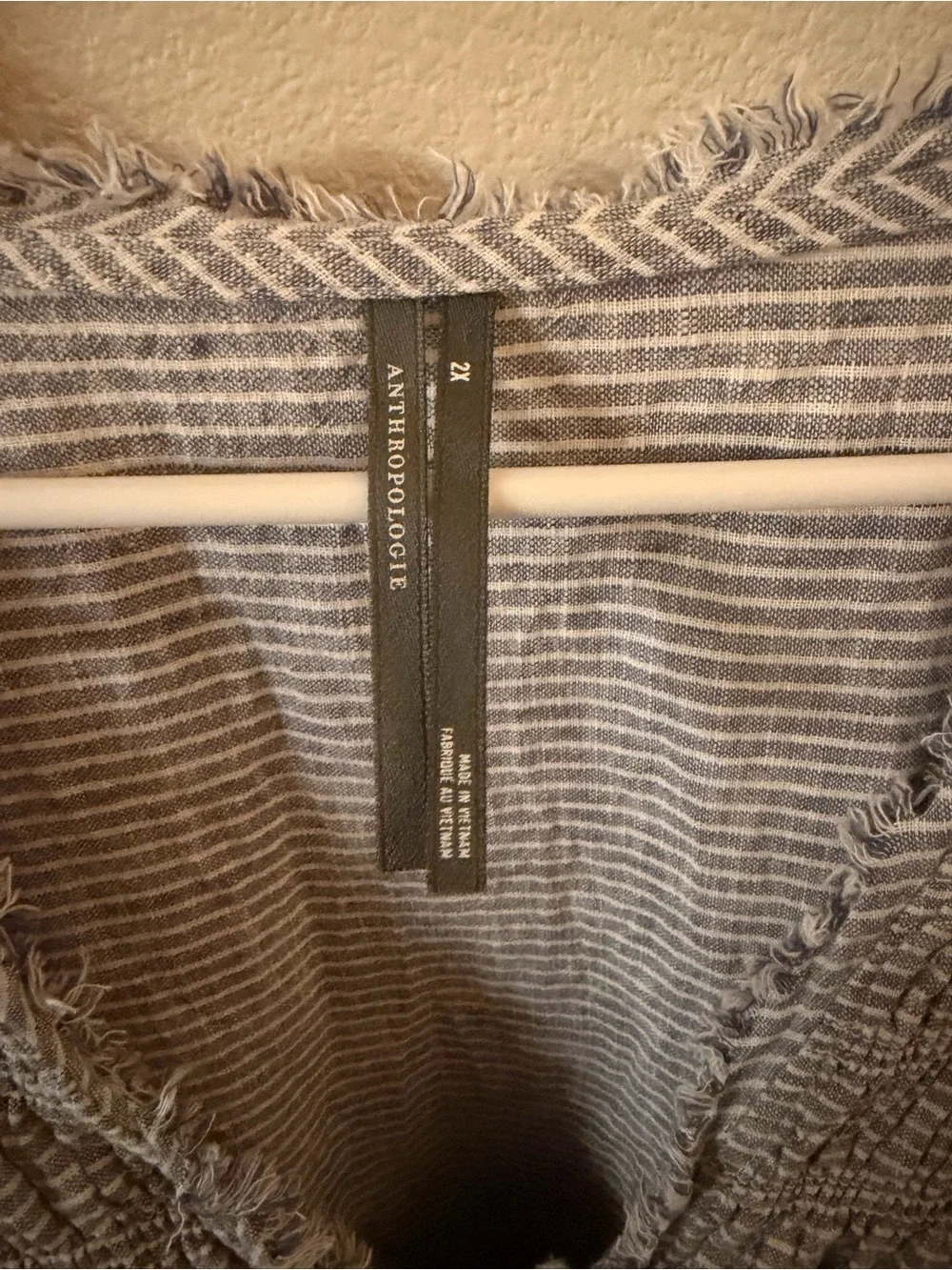 Anthropologie V-neck Striped Blouse - Picture 6 of 8